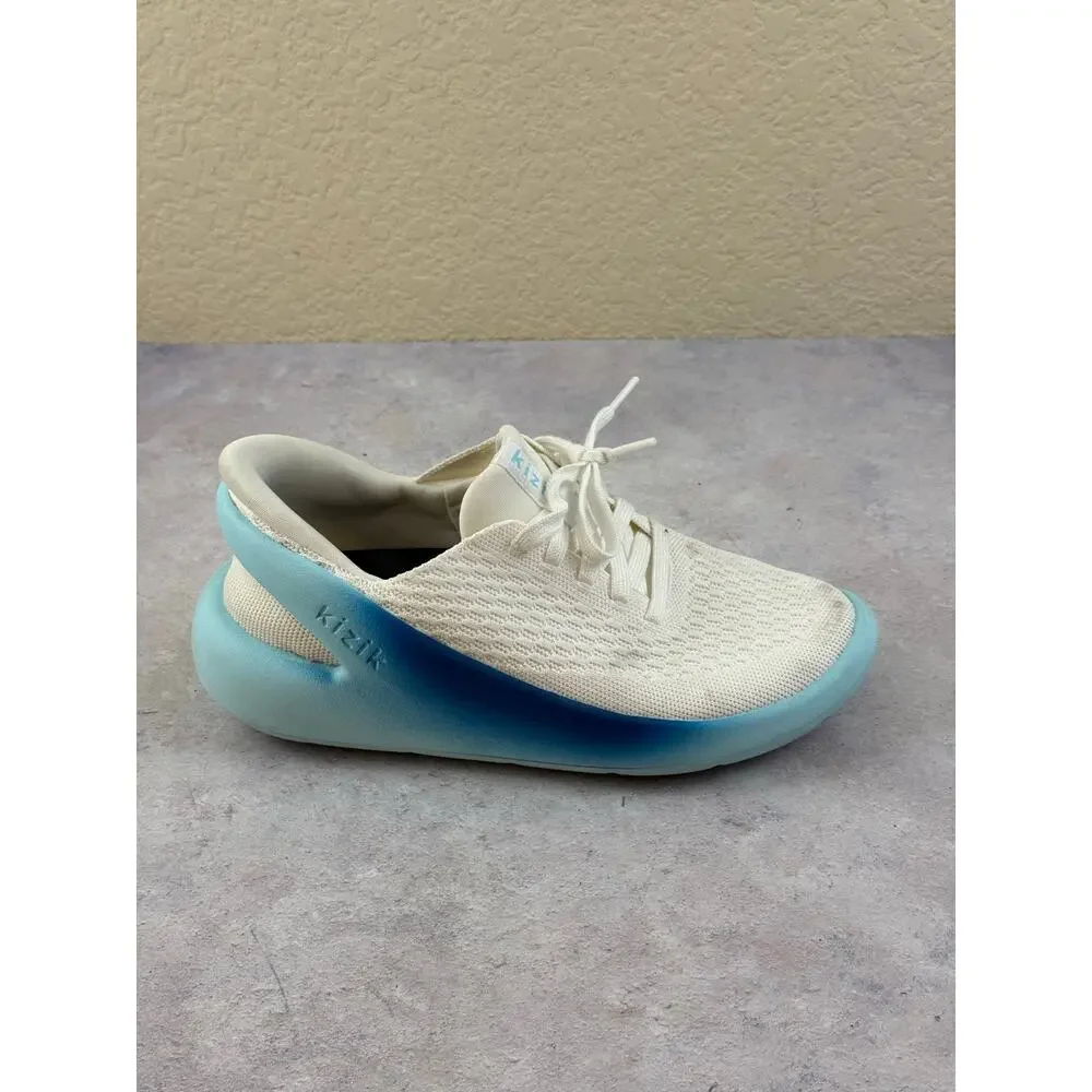 Kizik Roamer Hands Free Sneakers White Blue Gradient Mens 4.5 Womens 6 Walking
